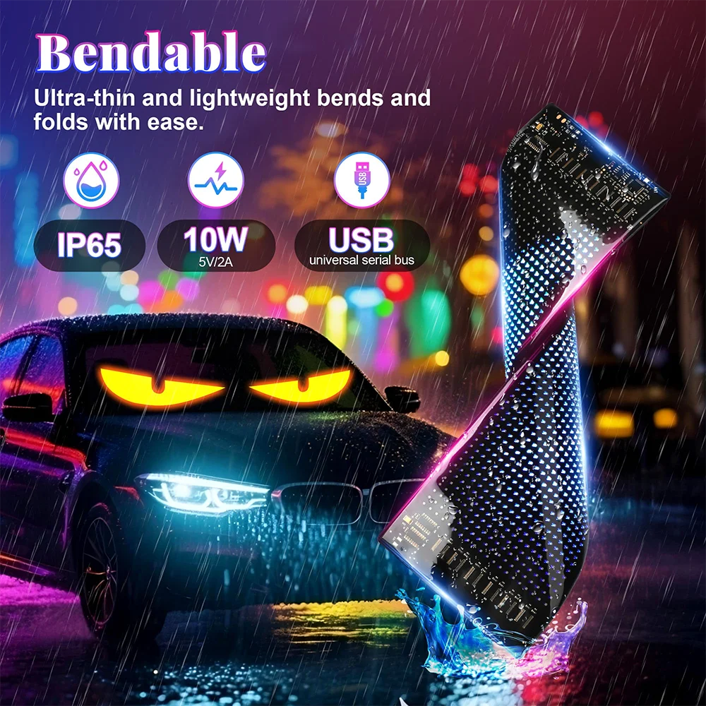 App-bediening Scrollen Reclame Vrachtwagen Auto Devil Eye LED-bord Led ...