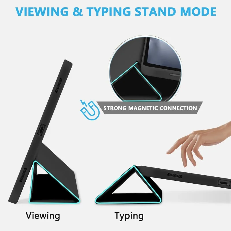Sleek 11-Inch Flip Stand Magnetic Tablet Case with Soft TPU Back
