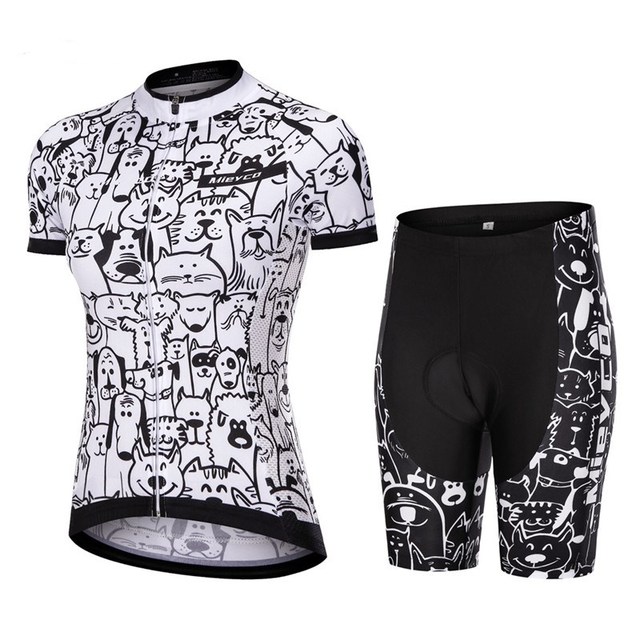 Women's Summer Suits With Shorts Anti-UV Mountain Bike Clothing For Bicycle Jersey Set Outdoor Sports Ladies MTB Dress