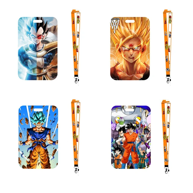 Anime Dragon Ball Cartoon Card Holder Son Goku Saiyan Student