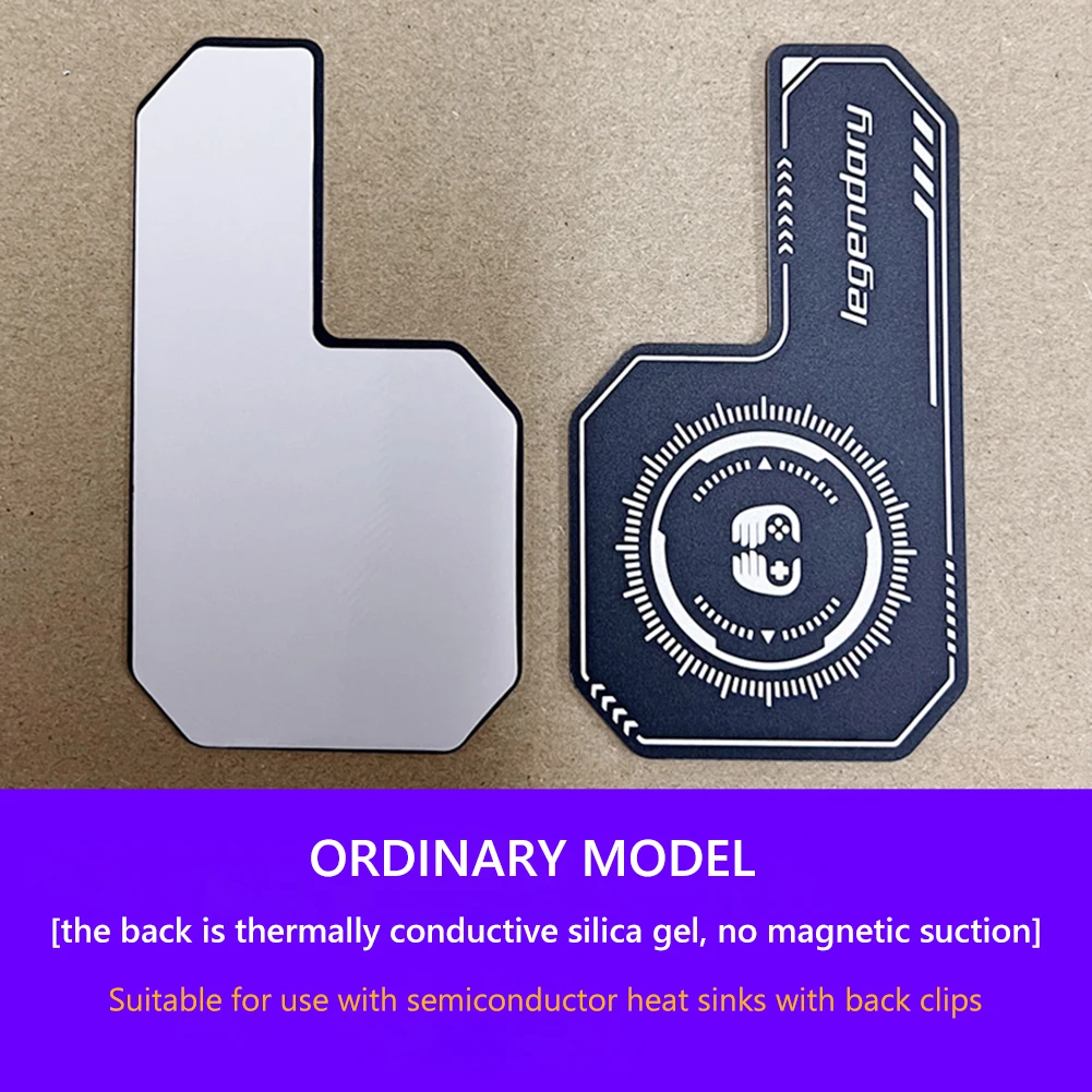 Mobile Phone Cooling Plate Expend Cooling Area Radiating Sticker for PUBG Game Compatible Magnetic/ Back-clip for Cell Phone