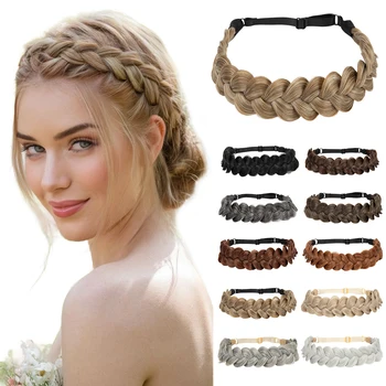 Fascia per capelli/fascia per capelli intrecciata francese sintetica di Sarah, un accessorio per capelli in stile bohémien da donna, perfetto per creare capelli intrecciati