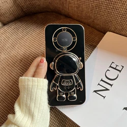 Luxury Plating Case with Astronaut Holder for Magic5lite - Silicone Stand Cover (YHY Black)