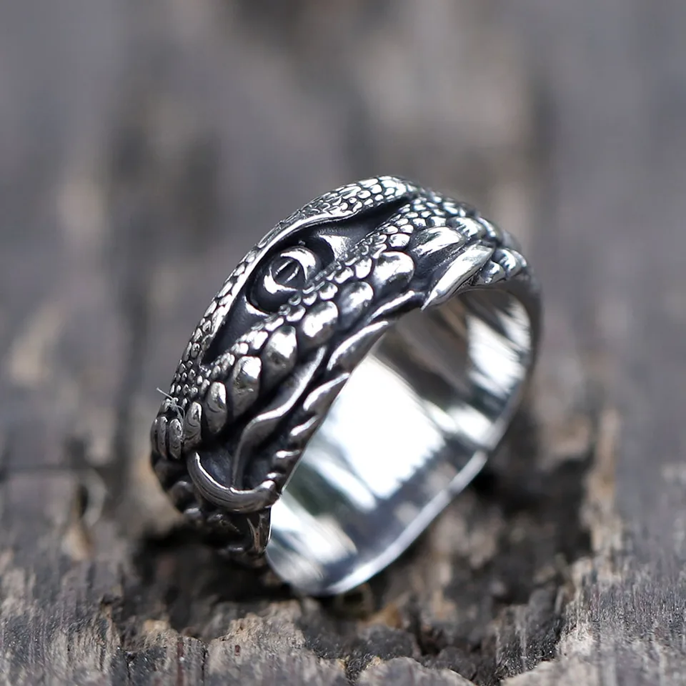 2022 NEW Men's 316L stainless-steel rings Crocodile With