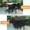 Square Garden Table Cover PU Waterproof Anti-UV Tear-Resistant 420D Oxford Patio Table Furniture Heavy Duty Protective Covers 5