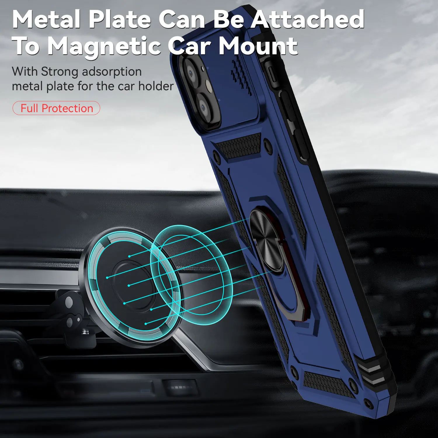 Custodia Ad Anello Per Iphone 11 Pro Max 11Max Custodia Protettiva Anti-Caduta Per Fotocamera Armor Per Iphone 11Pro Max Funda Iphone 11