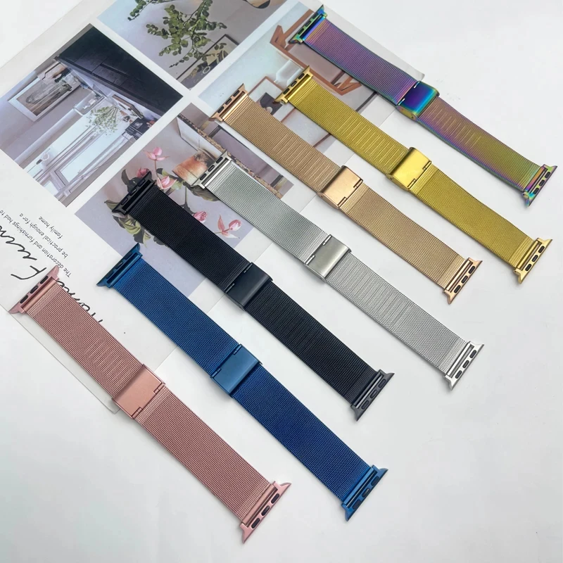 Elegant Milanese Stainless Steel Watch Band - Premium Adjustable Strap