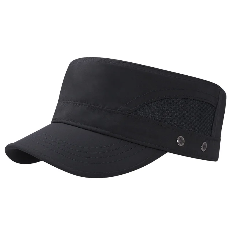 Military Cap Men's Outdoor Sports Peaked Hats Summer Adjustable Solid Color Trucker Hat Spring Sun Protection Sun Caps Gorras baseball cap,solid color cap