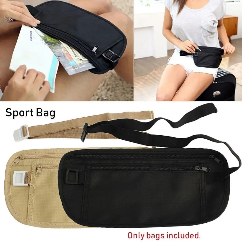 Accessorio da esterno: Marsupio segreto di sicurezza, borsa da corsa in tessuto, porta passaporto e denaro, utilità da viaggio - immagine 6