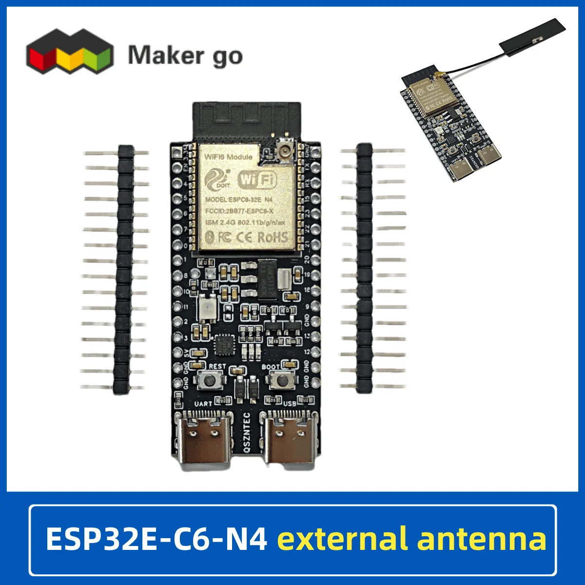 รูปสินค้า บอร์ดพัฒนา ESP32-C6 Wi-Fi 6 BLE Zigbee Thread
