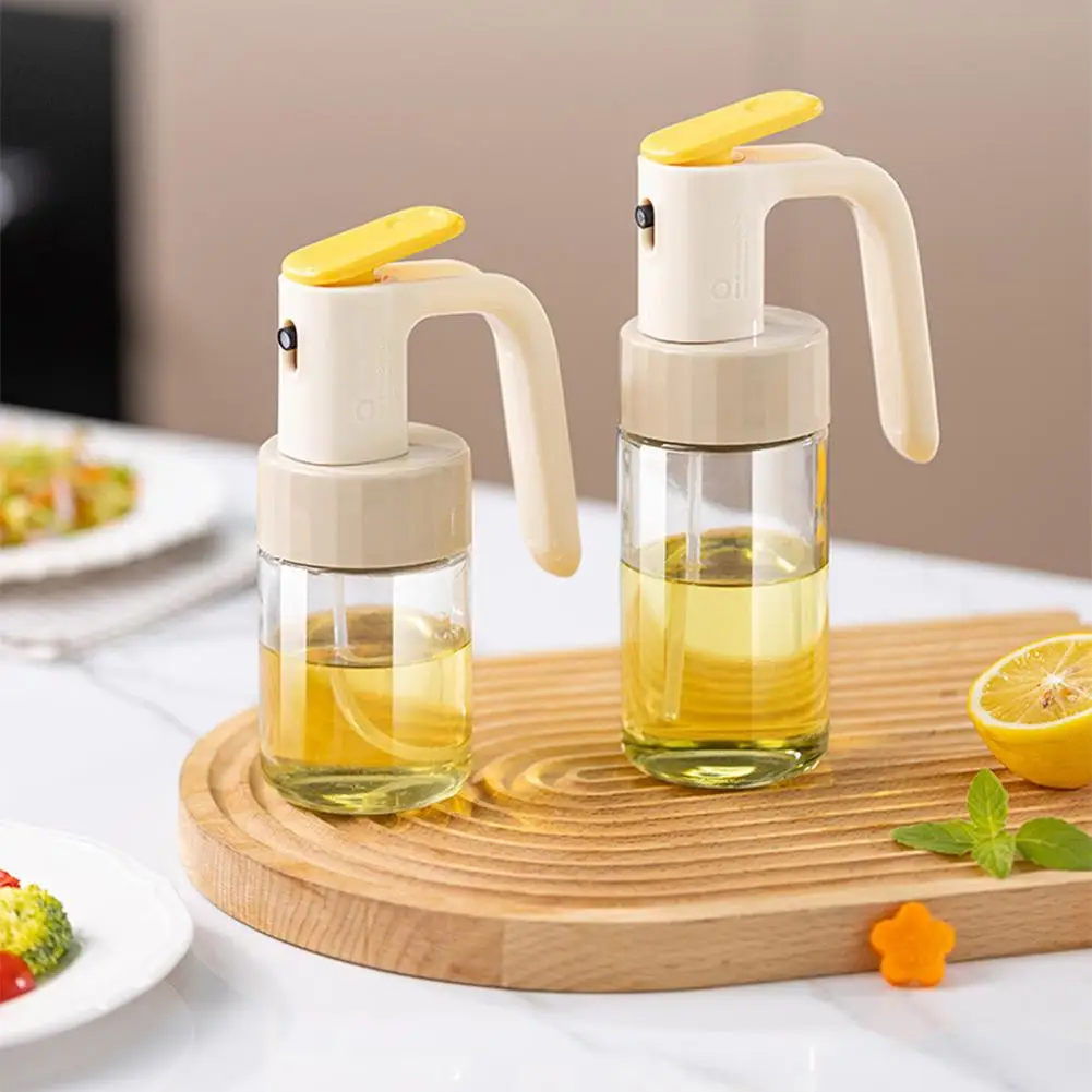 1 Pcs Oil Spray Kettle Spray Pour Dual Purpose Glass Oil Bottle Barbecue Camping Seasoning Bottle Household Kitchen Supplies
