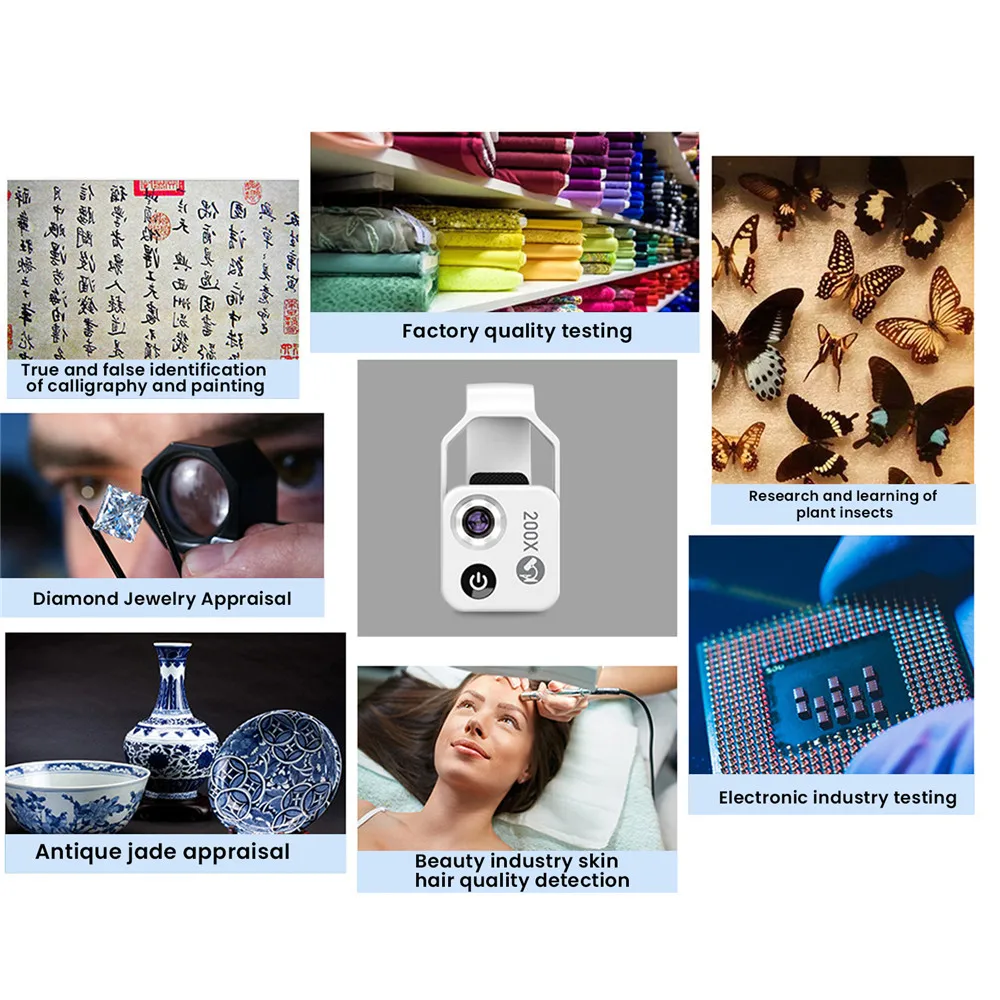 Ottwn Nano Zoom 200x for iPhone Nano Zoom Nanozoom 200x Magnification Zoom Zoom Lens for iPhone Nanozoom for iPhone Nanosight