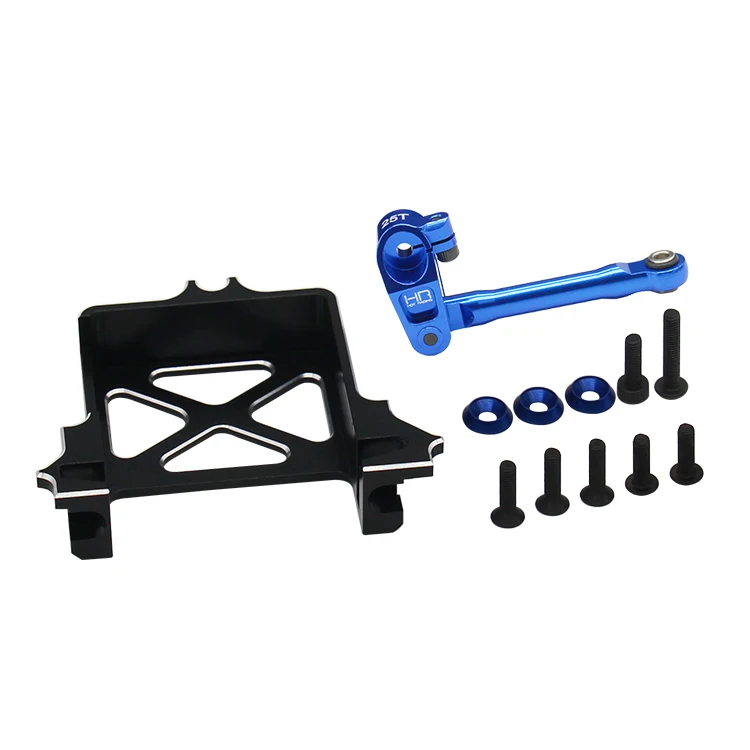 

HR HR Aluminum Alloy Servo Mount with Fixed Steering Link and 25T Locked Servo Arm for 1/10 Traxxas Maxx