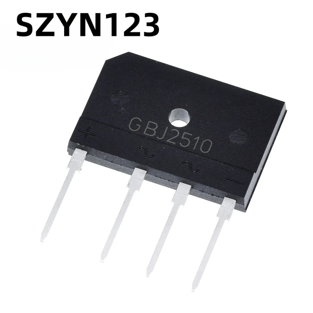 10PCS 25A 1000V diode bridge rectifier gbj2510 ZIP In Stock diode bridge rectifier