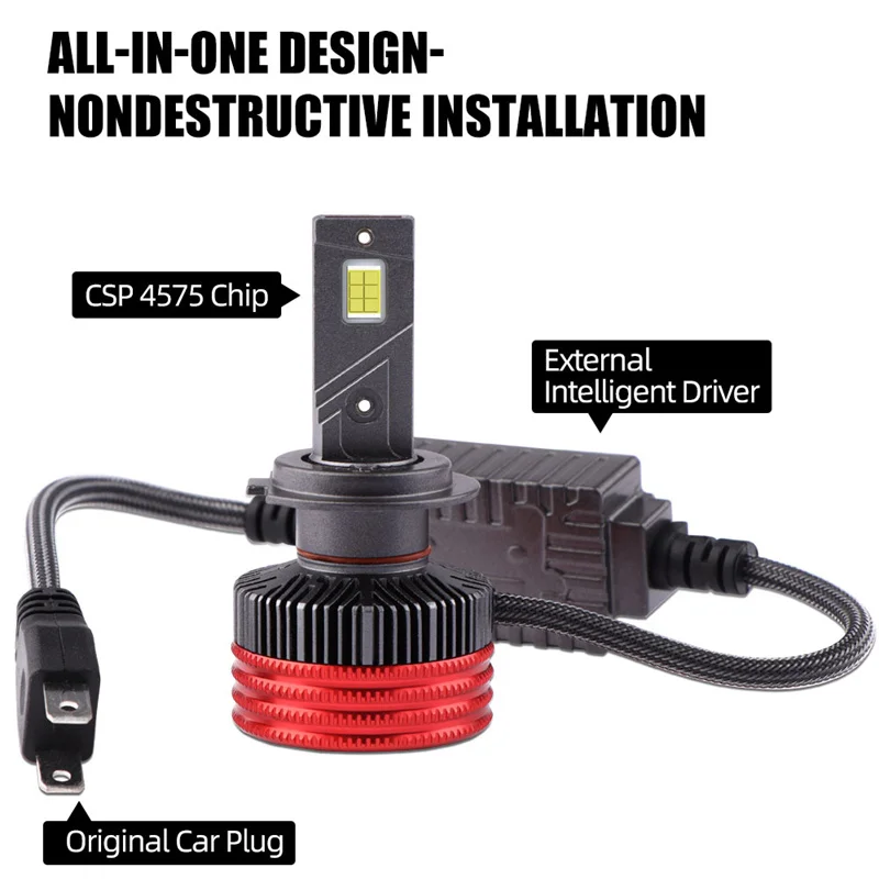 K12 H4 LED Headlight Fog Lamps 120W 15000LM 12V For Car LED Headlamp H3 H7 H11 H1 9005 9006 9012 Error Free Auto Light Bulbs led car lights led lights led bulbs led headlights led car headlights car headlamps