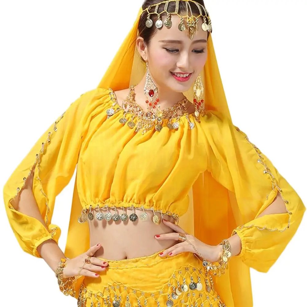 

Women Tassel Sequin Show Costumes Performance Top Dance Wear Belly Dance Top