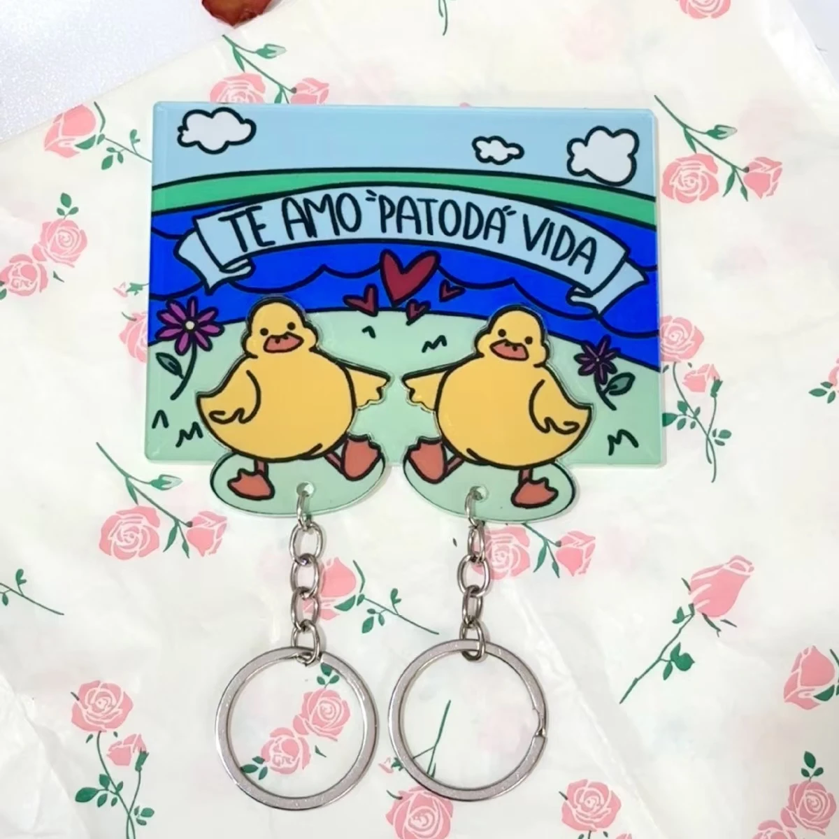 Couple Key Holder Wall Mounted Keychain Hanger Christmas Gift Together Matching Keychain Holder Organizer Keyring Home Decor 5