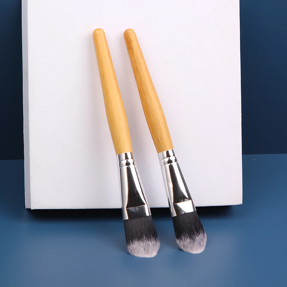 Woman Cosmetic Tool Bamboo Handle Facial Mask Brush Beauty Makeup Brush Cosmetic Tool Sets for Women Home Salon 2