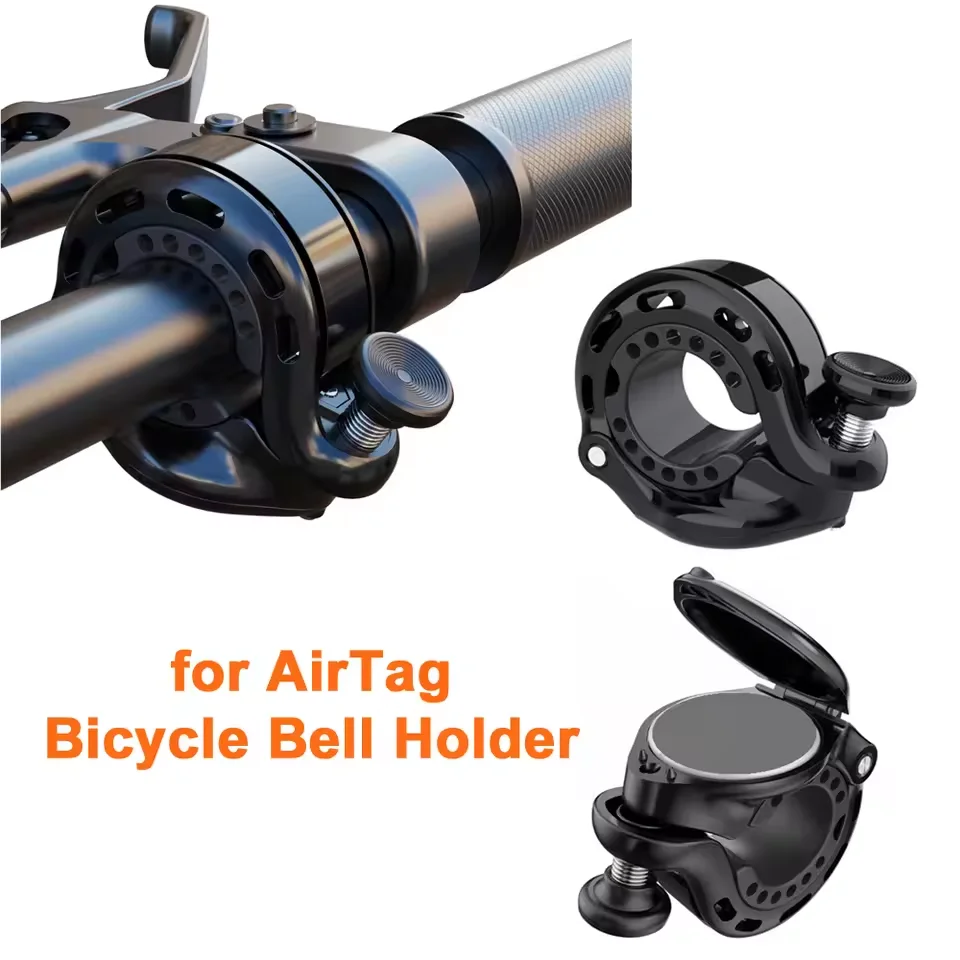 Bicycle Bell for Apple AirTag Aluminium Alloy MTB Cycling Horn Anti-Theft Airtag Case Bike Handlebar Bell for Road Bike Ebike bicycle bell,bicycle accessories,bicycle horn,mountain bike bell