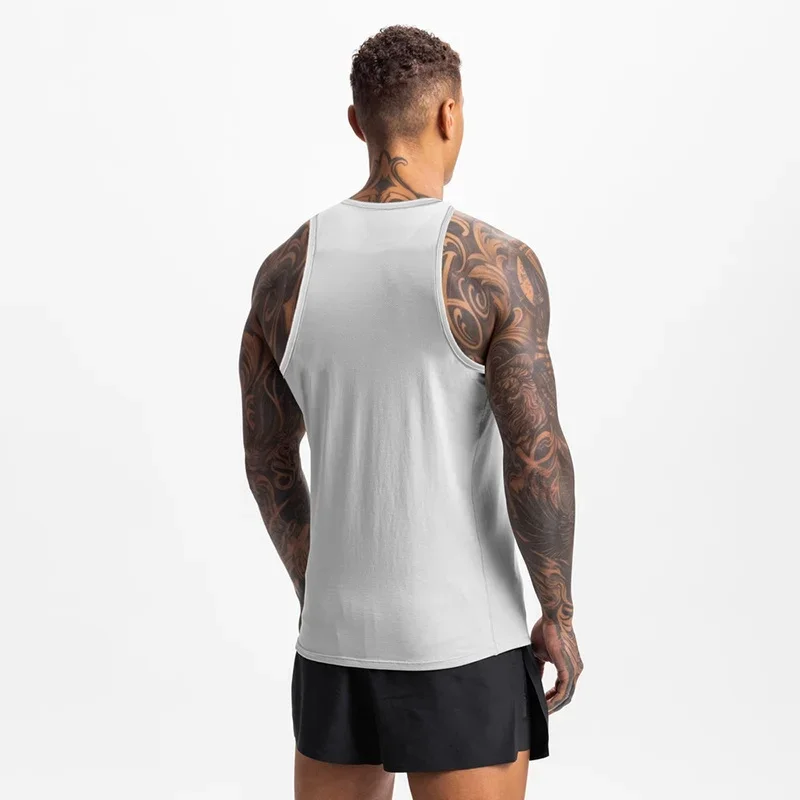 

New Mens Muscle Workout Mesh Fashion Sports Tank Top Casual Gym Clothing Quick Dry Korean Vest Fitness Sleeveless Singlets