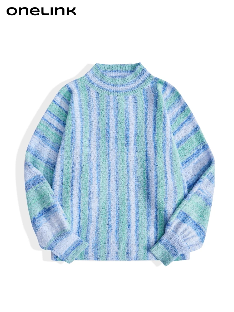 

Женский шерстяной свитер с ложным воротником, в стиле оверсайз