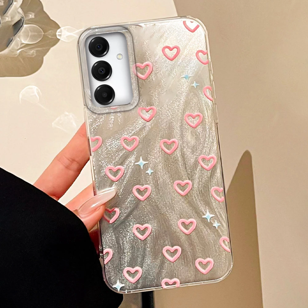 Charming Pink Heart Silicone Phone Case - Adorable & Protective Back Cover
