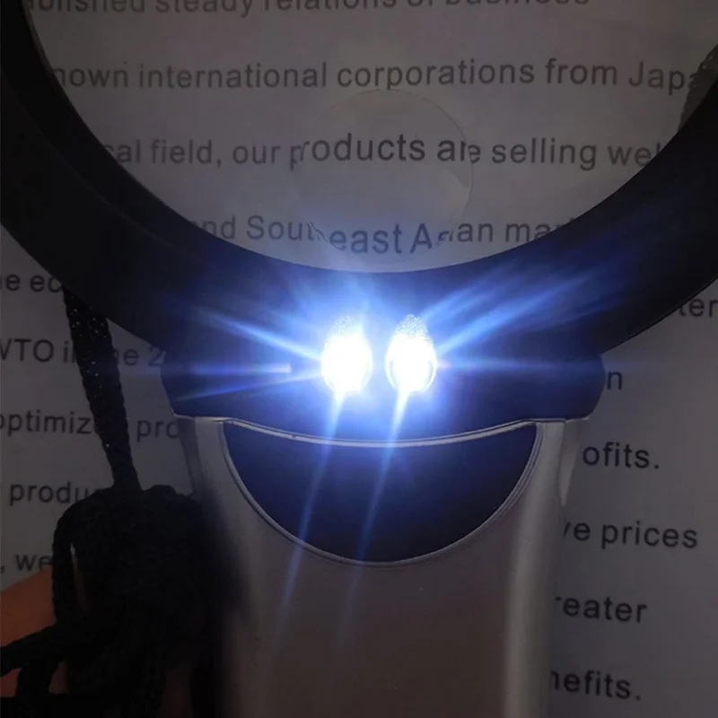 hands free led loupe lighted reading