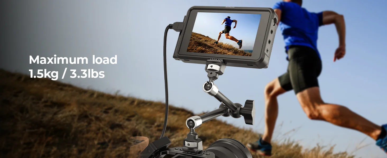 SmallRig 7/11 Zoll Magic Arm-Unterstützung mit 1/4"-20 Schrauben und einziehbaren Stiften für Monitore, Videoleuchten, Smartphones und Action-Kamera – Detail 4