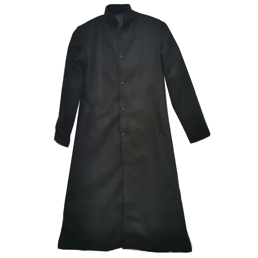 2022 Matrix Black Cosplay Costume Neo Trench Coat Solo Soprabito Di Lana