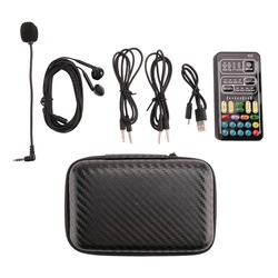 Voice Changer Handheld Microphone with Multifunctional Sound Effects Machine (Black)