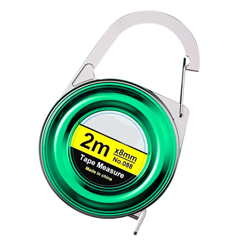 Geri Çekilebilir Anahtarlık Mezura Taşınabilir Mini Santimetre İnç Geri Çekilebilir Cetvel Mezura 2 Metre Ölçüm Bandı Hediye