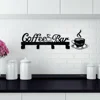 Impressive Metal Coffee Cup Rack. Wall-mounted decor. Coffee bar organizer. Storage and display. Hooks for your mugs. 4