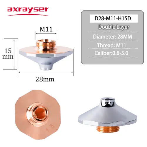 All Types Laser Nozzles Fiber Cutting Machine Double/Single Dia.28/D32mm for Raytools Precitec WSX HSG Bodor HANS Laser Head - Image 20