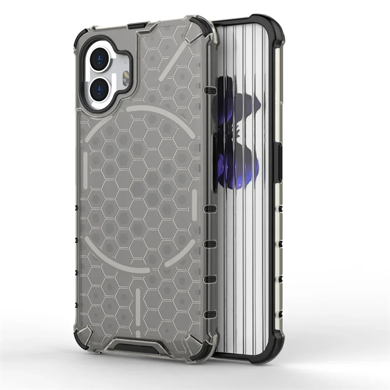Luxury Transparent Shockproof Armor Case with Hard PC Back Cover