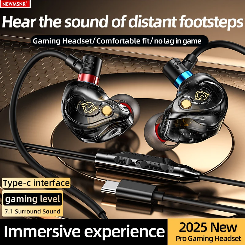 Enhanced Gaming Earbuds with 9D Surround Sound and Noise Reduction Technology