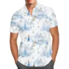 Disney Frozen Inspiration Men's Button Up Short Sleeve Fashion Disney Hawaiian Shirt Vintage Short Sleeve Shirt 1