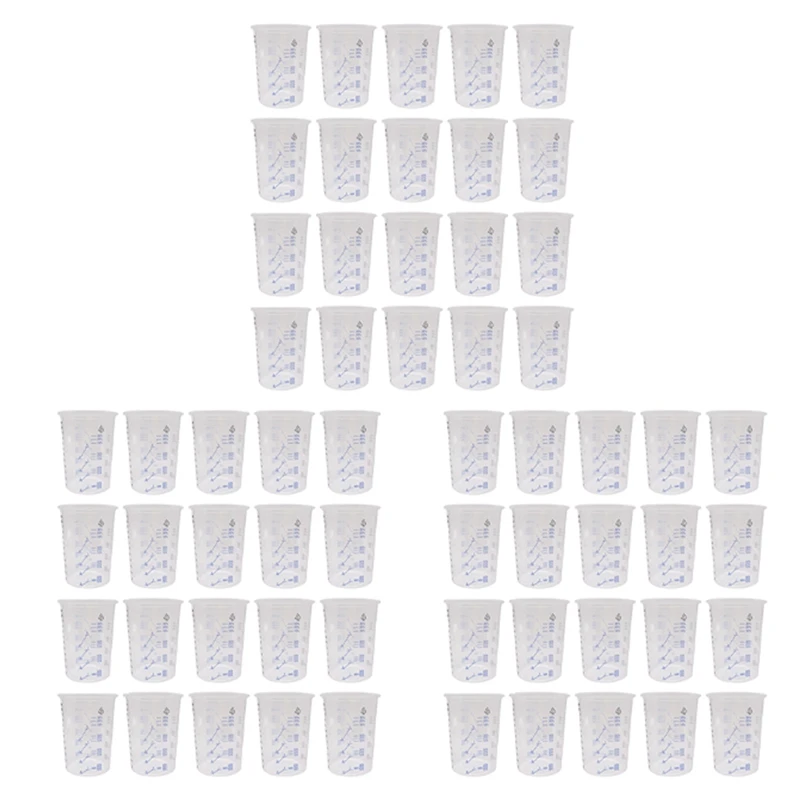 

60 шт., одноразовые пластиковые чашки для Смешивания Краски, 600 мл