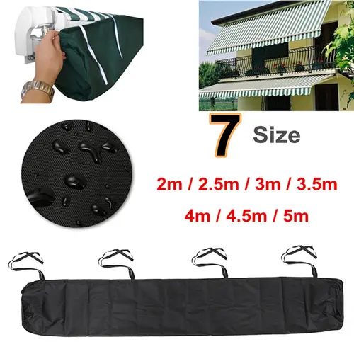 7 Sizes Patio Awning Protector Cover Patio Garden Rain Shed Storage Bag Rain Cover Retractable Roller Shutter Awning Dust Cover - Image 8