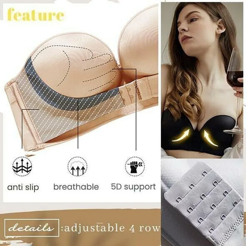 Strapless super push-up bra