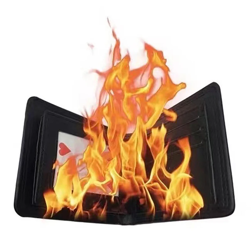 

Magic Trick Flame Fire Wallet Big Flame Magician Trick Wallet Stage Street Show Raging Wallet Fire Magic