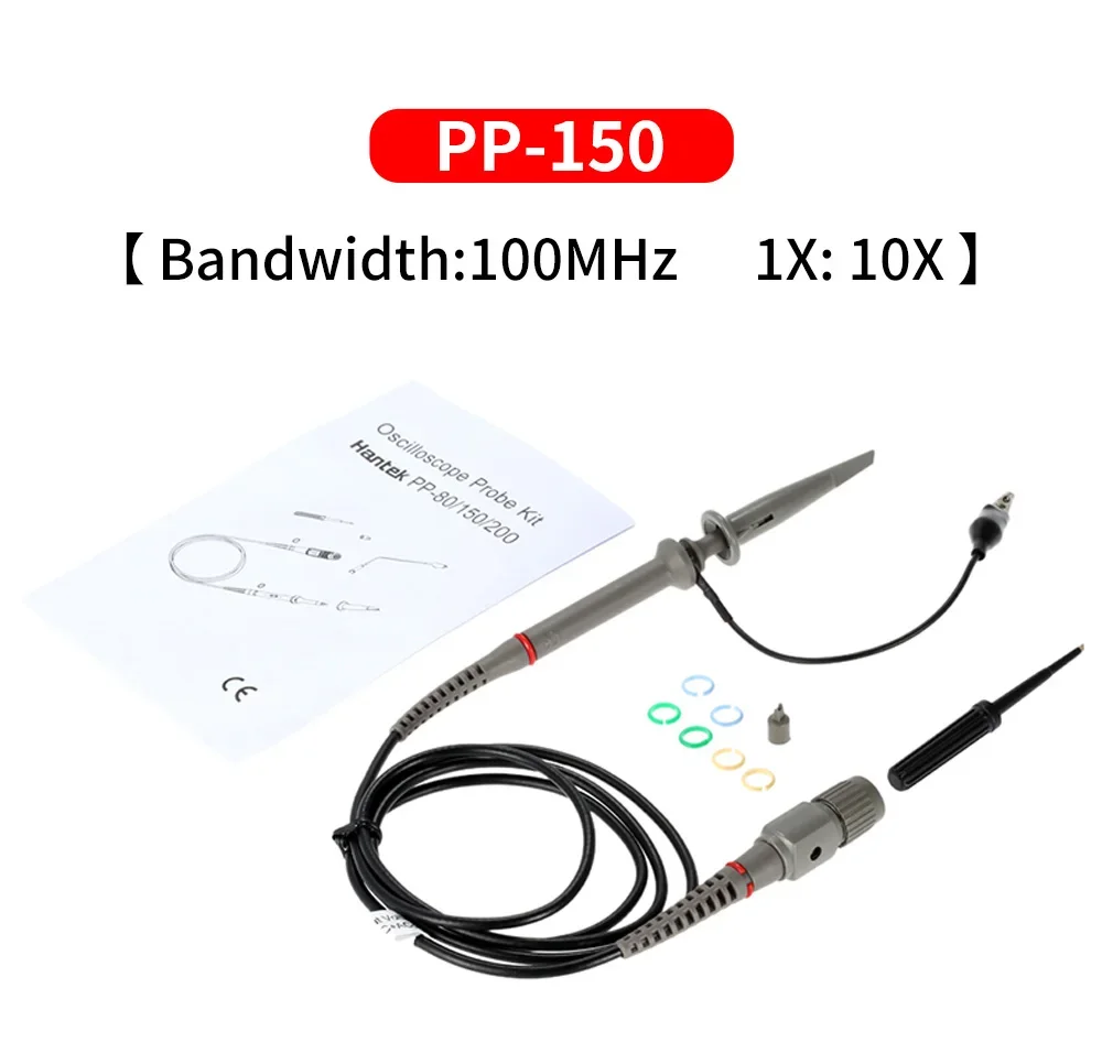 Description Picture 4 of itemHantek Digital Oscilloscope Probe X1 X10 PP150 PP150B PP200B PP250 X100 Osciloscopio Test Probes P4100 P4250 100MHZ/250MHZ