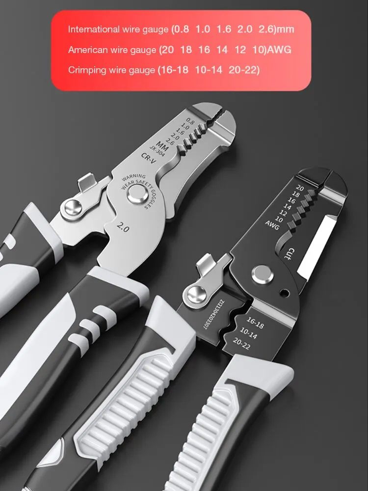 Wire Stripping Pliers Multifunctional Electrician Tools Pulling Wire Cutting Small Copper Pipe Crimping