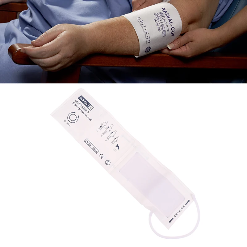 Disposable Large Adult Infant Child Arm Blood Pressure Cuff Without Bladder Single Tube Non Woven Fabric Composite Material