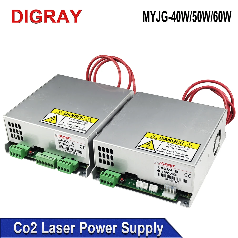 DIGRAY 40W 50W 60W Co2 레이저 전원 공급 장치 MYJG-40W 50W 60W 40W 60W 레이저 절단 및 조각 기계용
