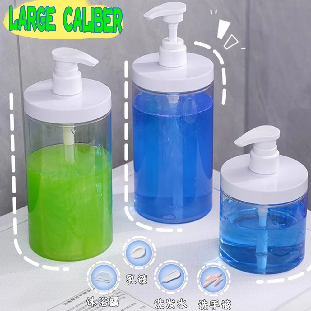 Refillable Wide Mouth Pump Bottle Dispenser for Soap or Travel Essentials (500ml/1000ml)