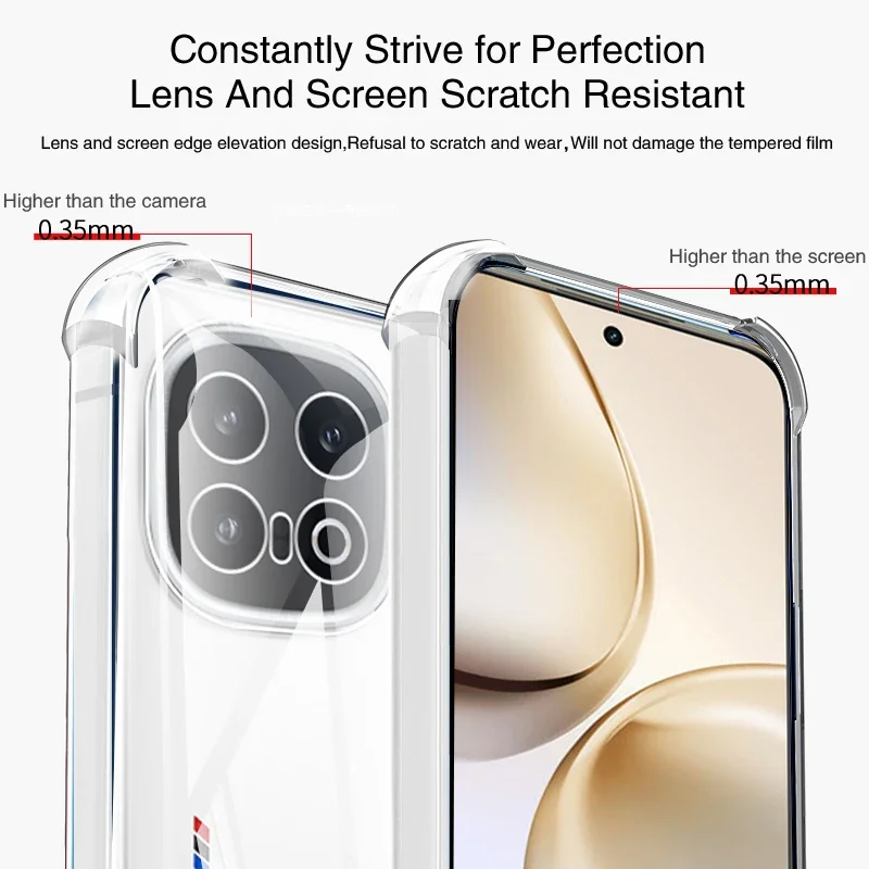 Enhanced Shockproof Airbag Phone Case with Soft Transparent Silicone Bumper Corners