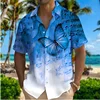 2023 Men's Shirt Pattern Printed Leaf Lapel Shirt Street Short Sleeve Men's Fashion Designer Casual Soft Hawaiian Shirt 5XL 3