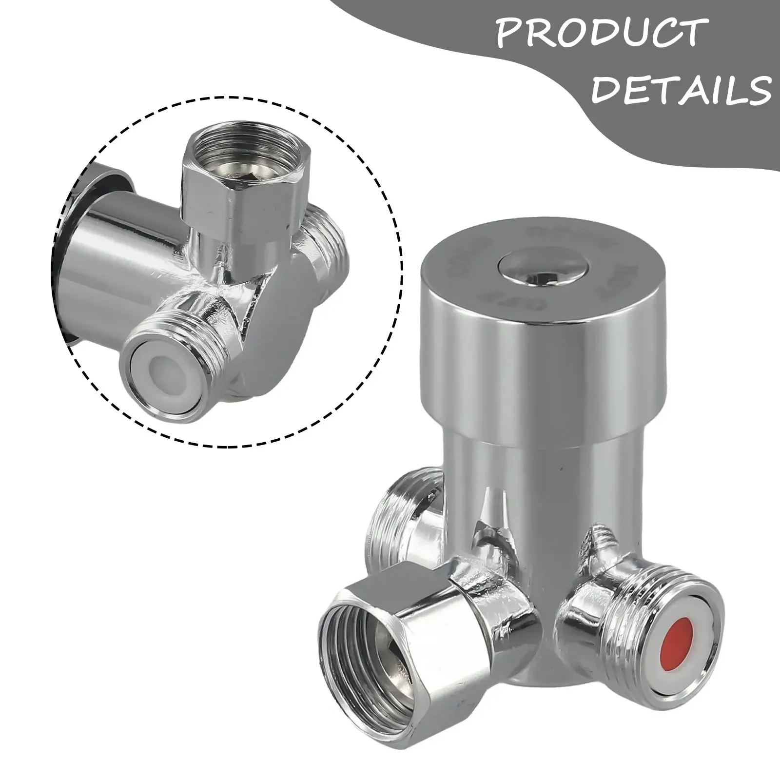 G1/2 Hot Cold Water Mixing Valve Shower Head Mixer Faucet Tap Accessories Adjustable Temperature Control For Bathroom