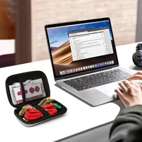 Портативная сумка-органайзер для электроники, кабели для зарядного устройства, жесткий диск, жесткий корпус из ЭВА с молнией, дорожный чехол, сумка для переноски — изображение 2