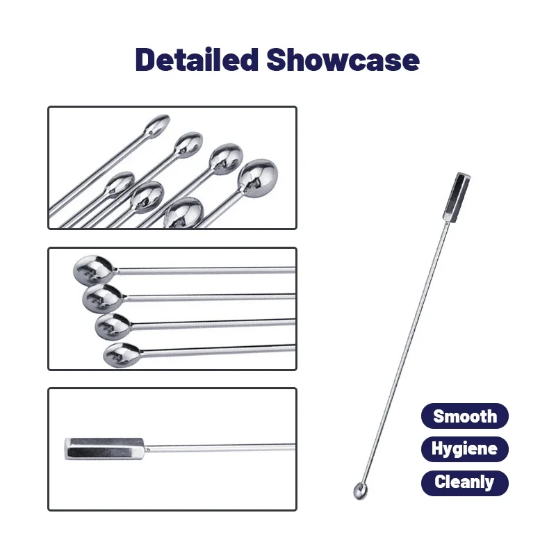 BUYBOOS Urethral Sounds Metal Horse Eye Stick Urethral Dilator BDSM Stainless Steel Cock Penis Plug Adult Sex Toys